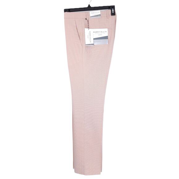 Perry Ellis Portfolio Men's Slim-Fit Stretch Dress Pants Salmon 34x34 NWT - Picture 4 of 6